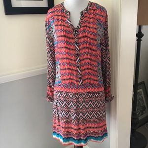 Sundance catalog colorful tunic dress large
